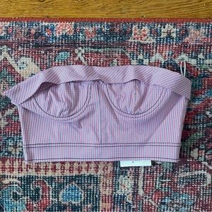 PHILOSOPHY PINK PLAID CROP TOP SIZE 6